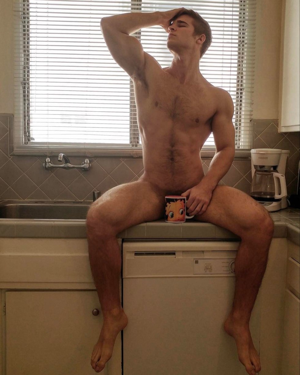 A guy's selfie with a large penis