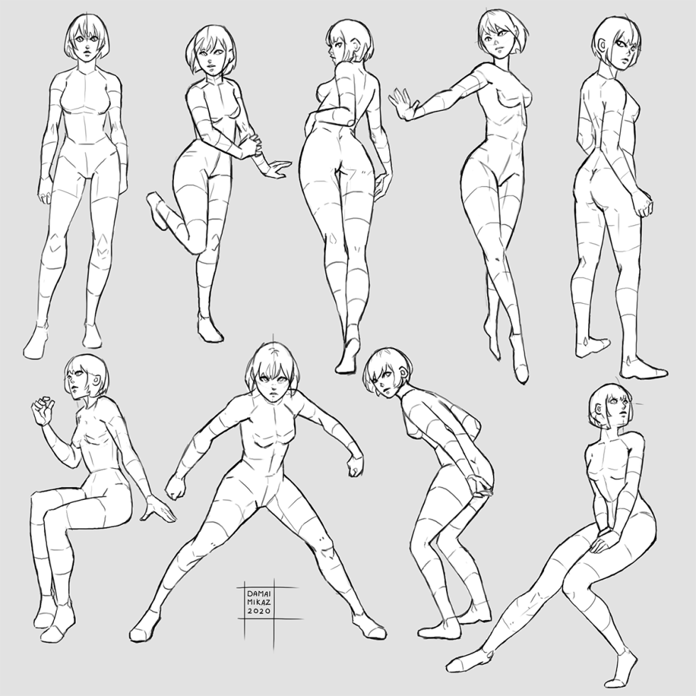 Pose stands reference