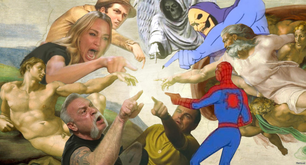 Creation of Adam meme