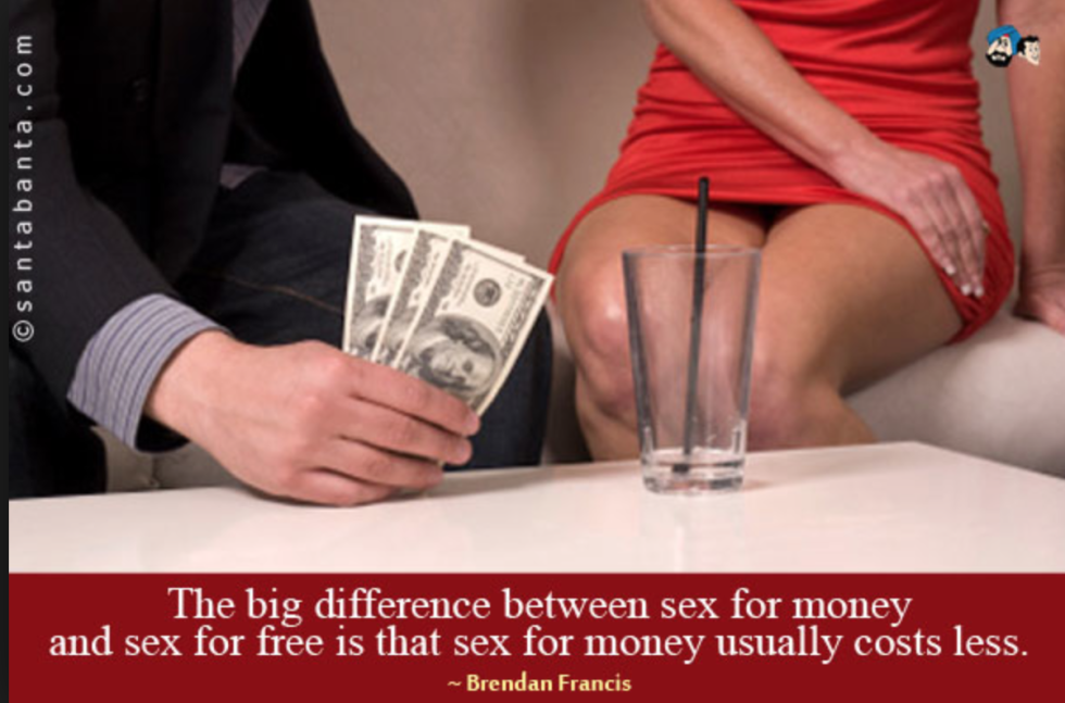 The girl is engaged in prostitution