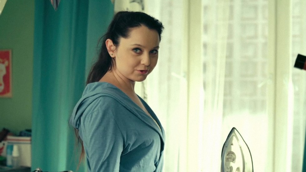 Valentina Rubtsova in a leather skirt