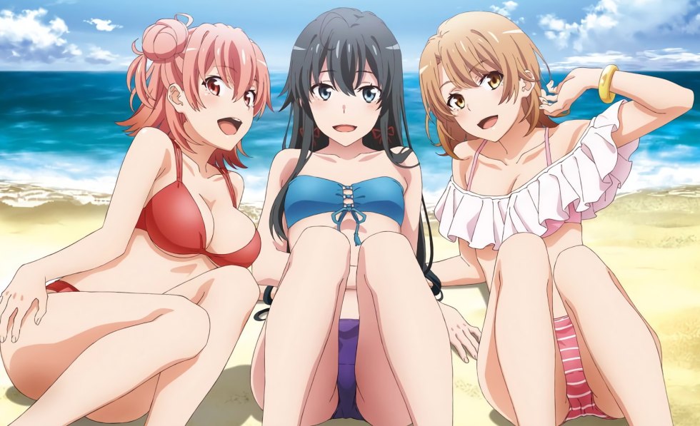 Yui Yuigahama in a swimsuit