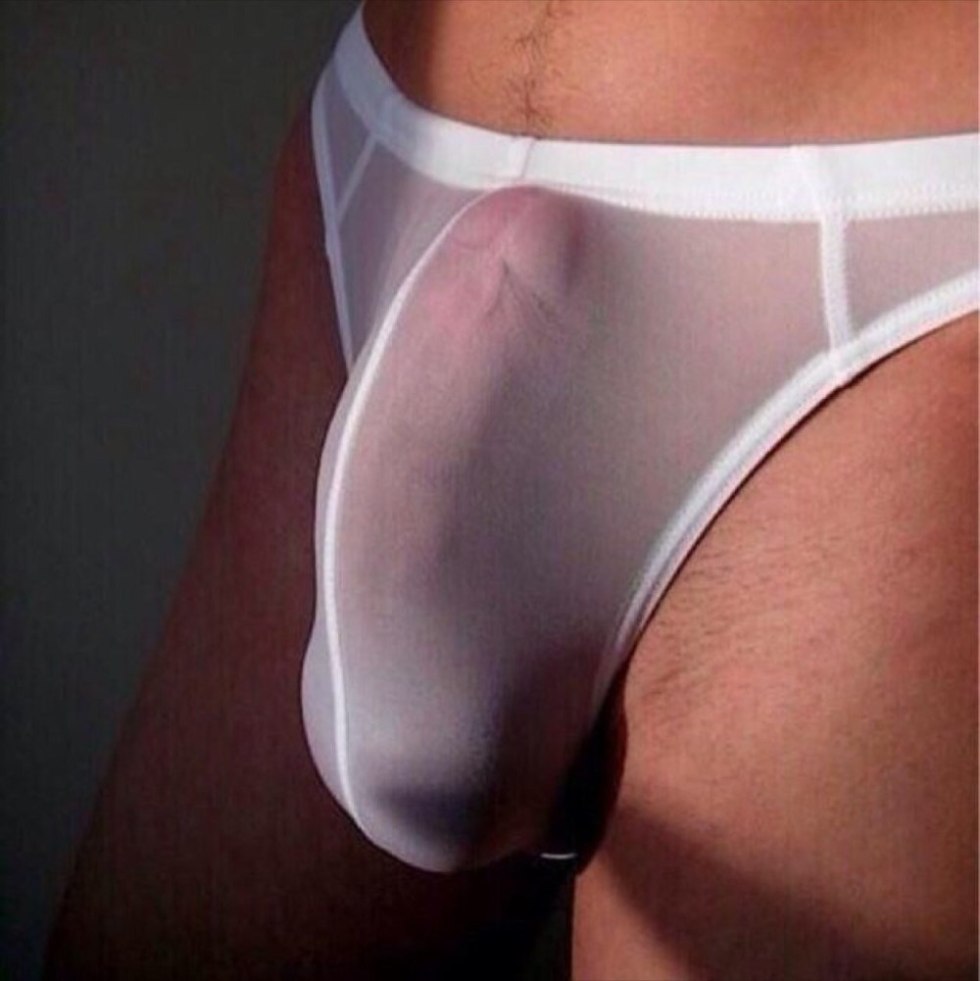 The man cums in shorts