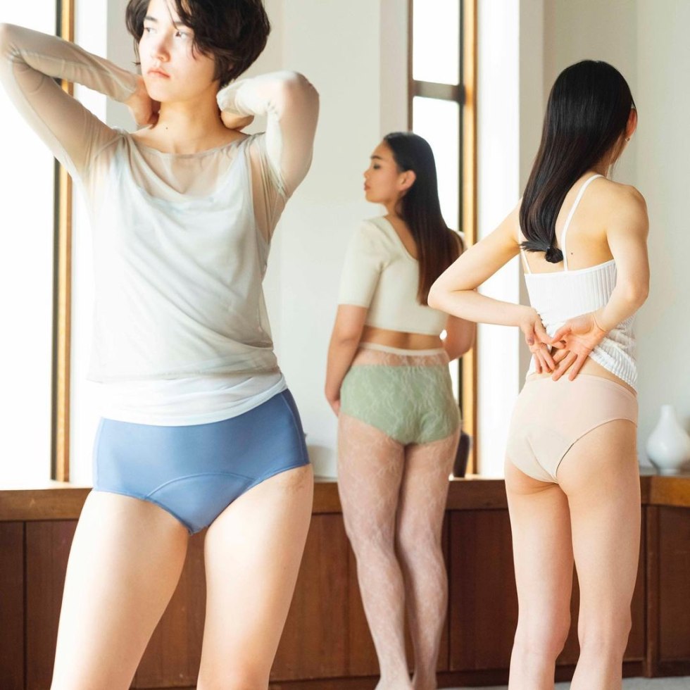 Girls lying on the stomach