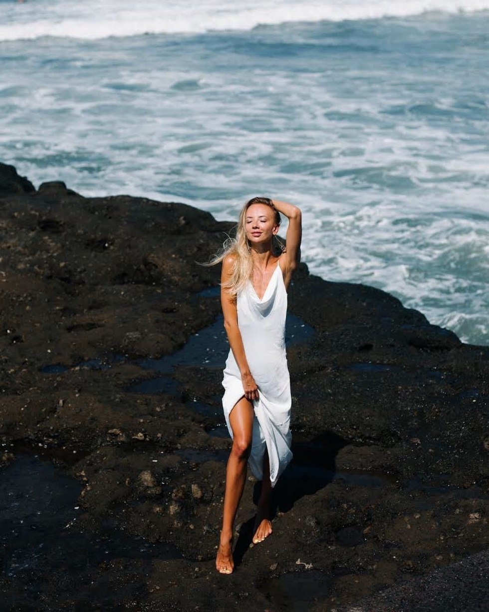 Saponaru in a swimsuit