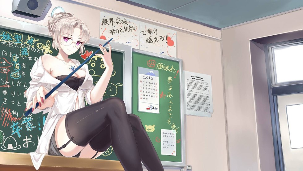 Anime girl teacher