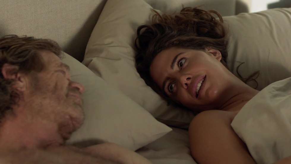 Without panties on a bench at night