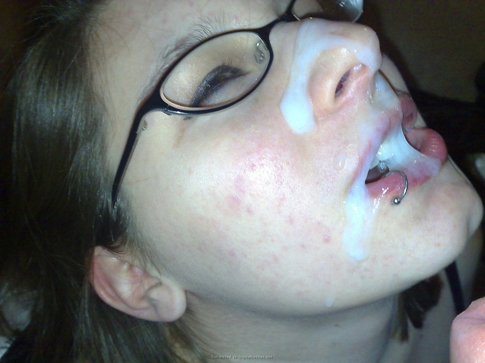 Cum on the face of Nicolette Shea