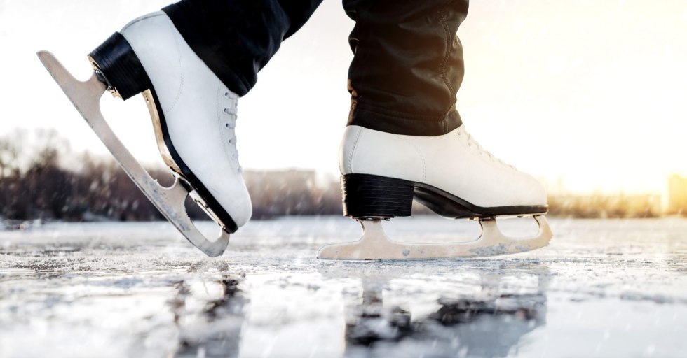 Skates on ice