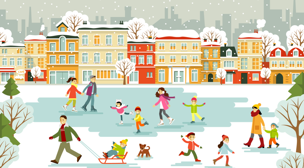 Clipart skating rink