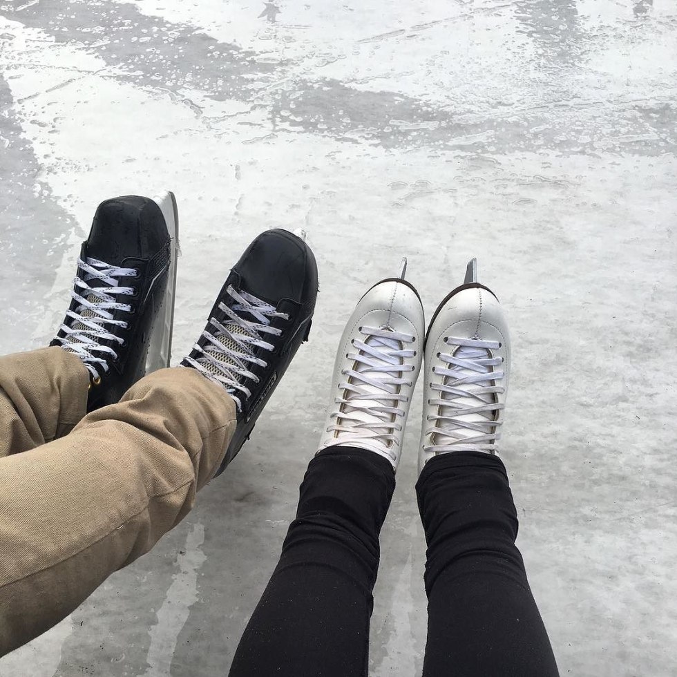 Legs in skates