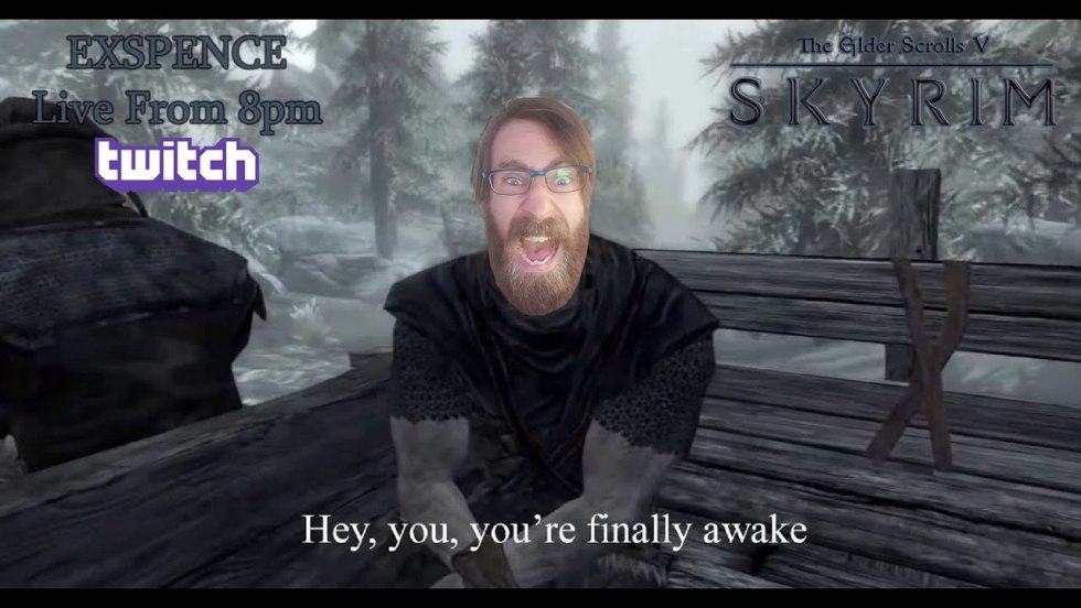 A man touches a woman