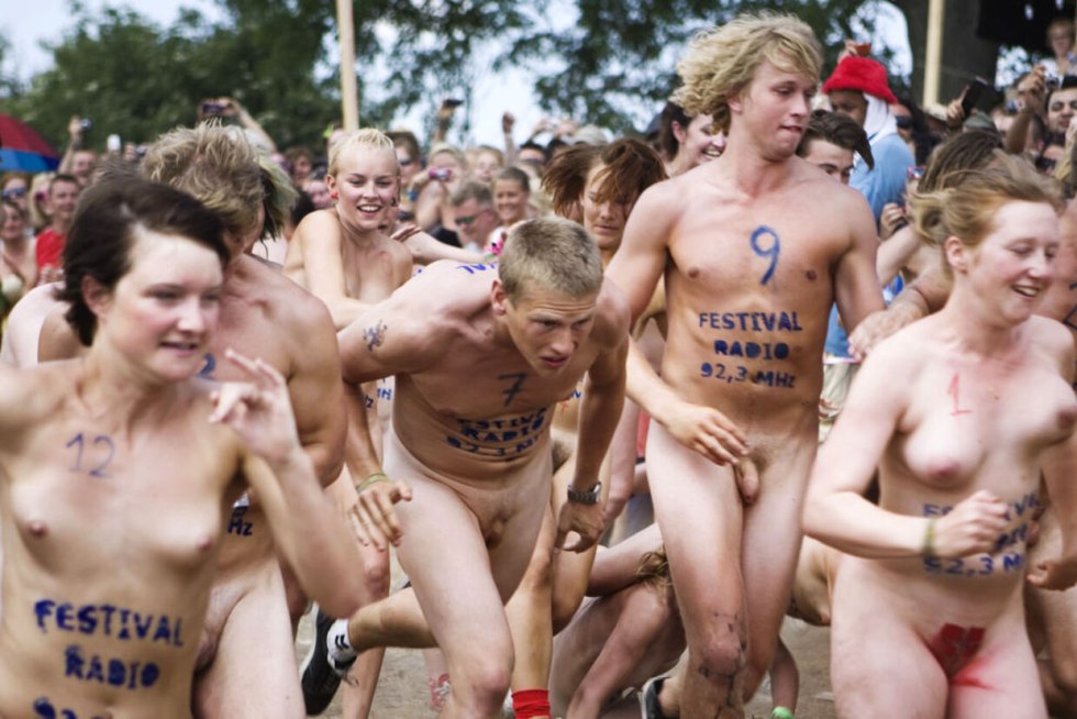 Naked girls at the rock festival