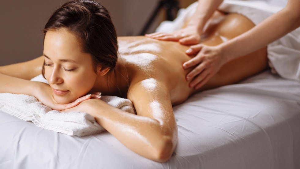 Intimate massage to a girl