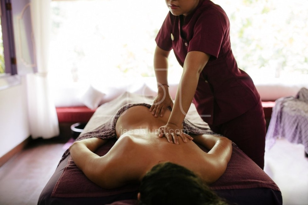 Adult massage therapist woman