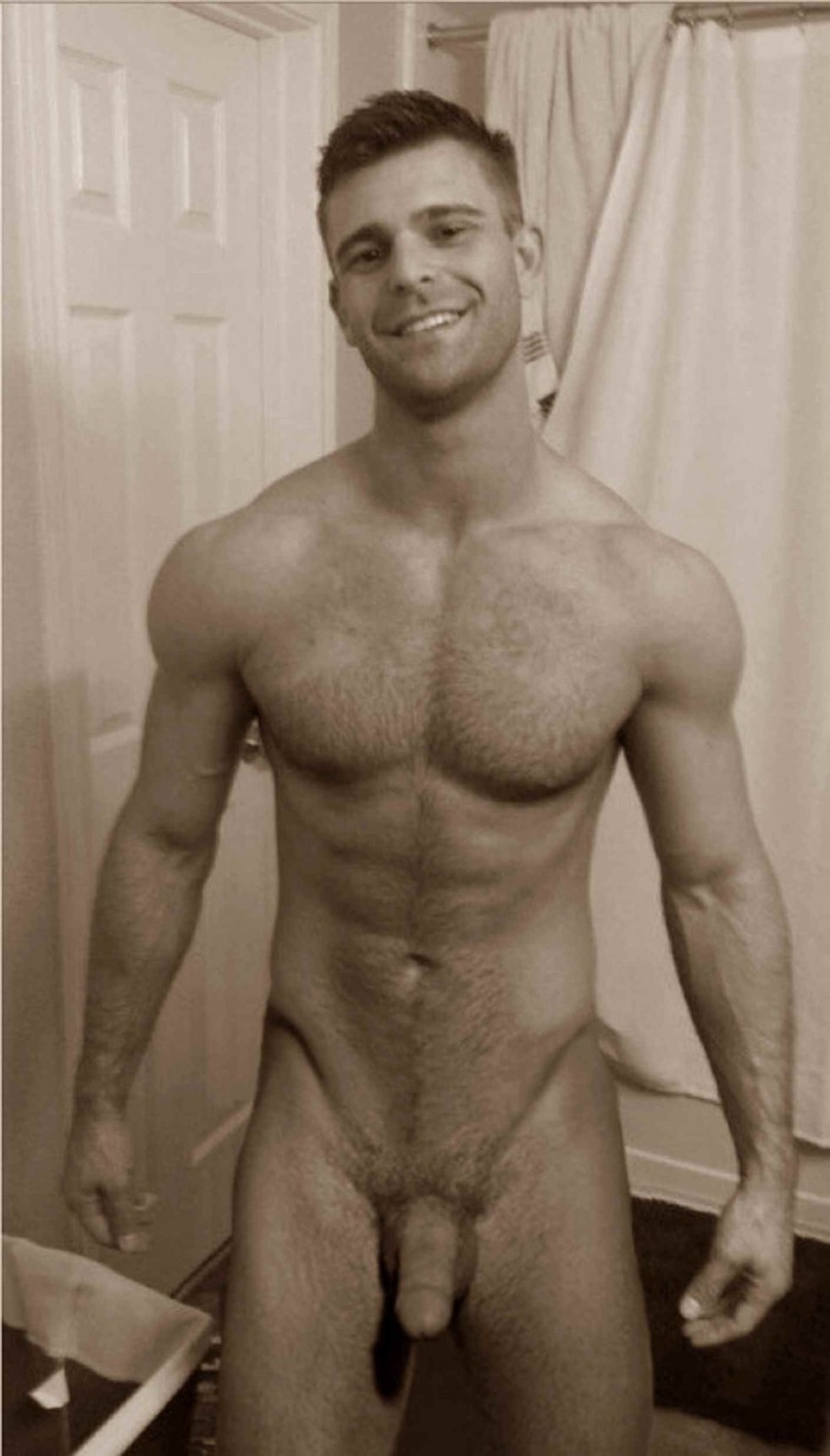 Brunette man member naked