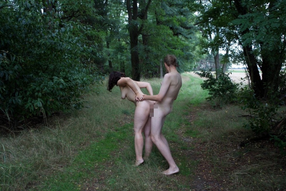 Naked Japanese in nature