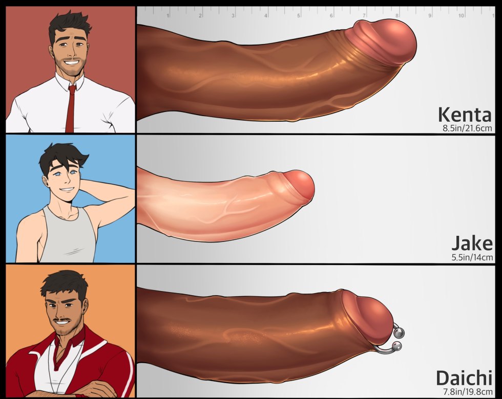 Huge members of white guys