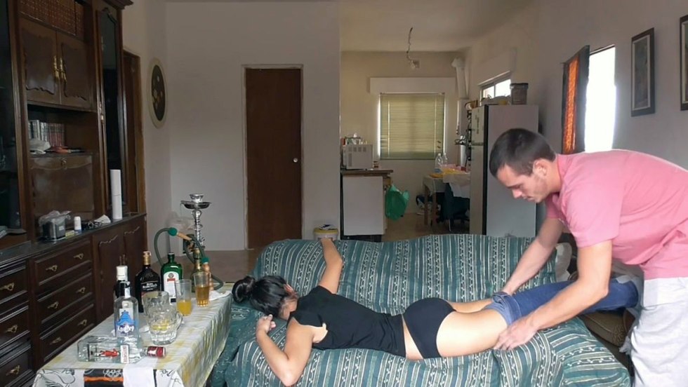 Drunk girls in the apartment