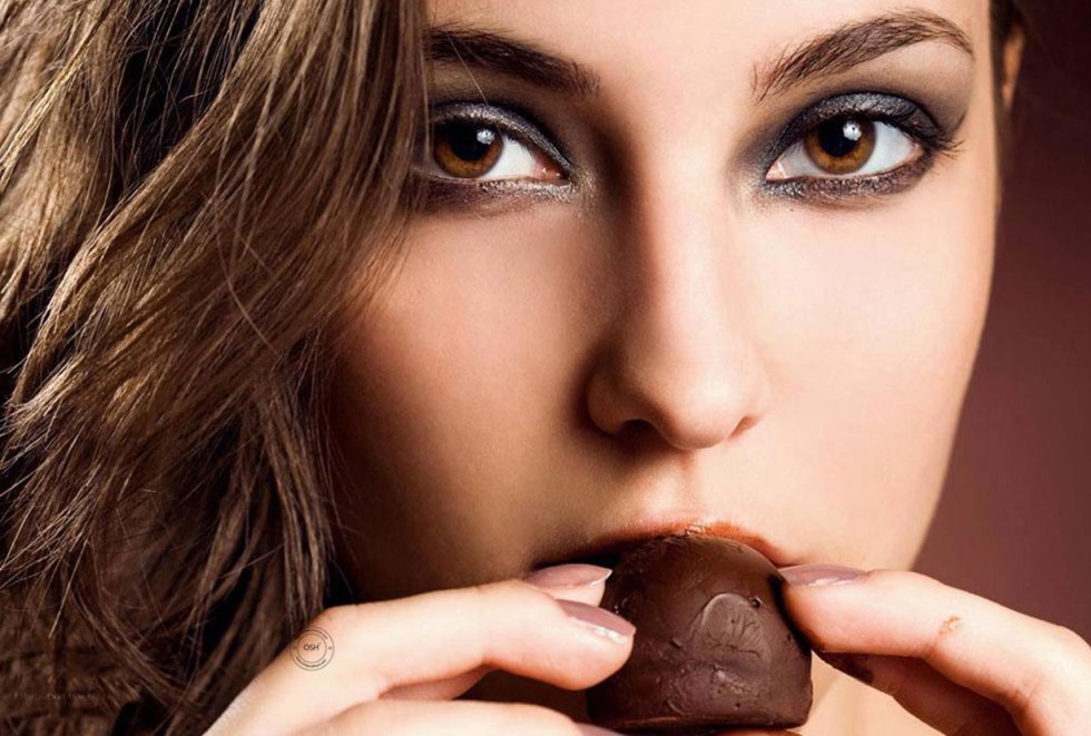 A woman in chocolate