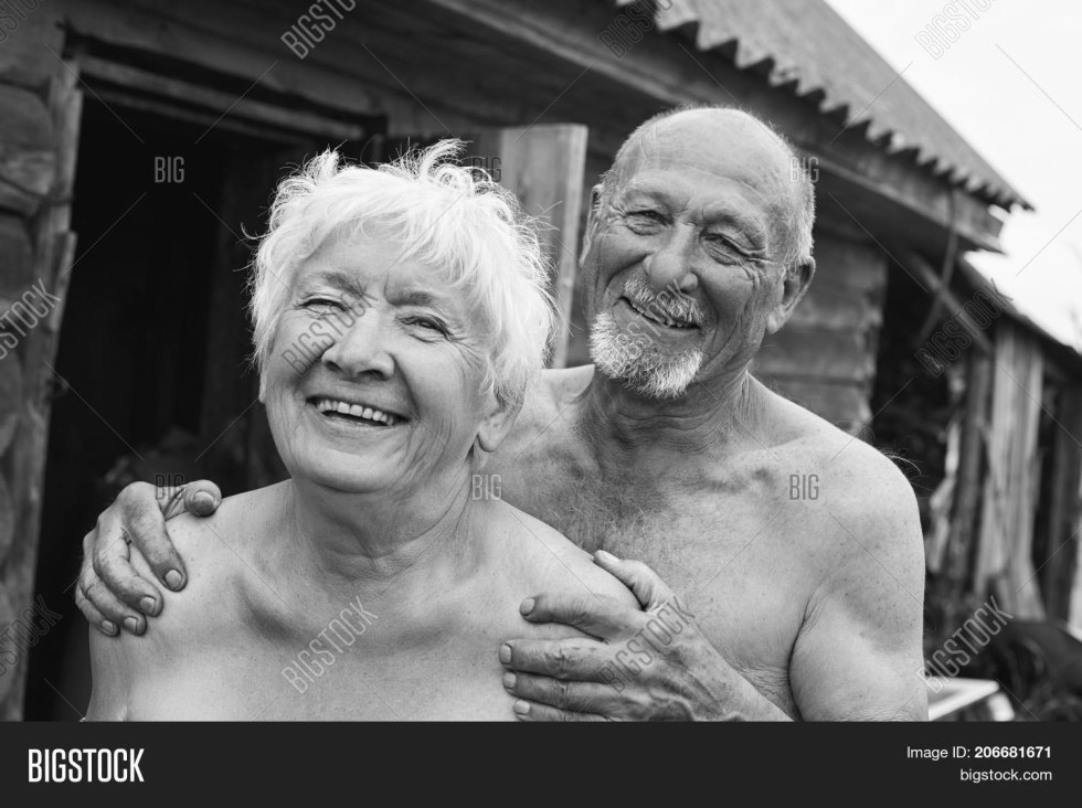 Grandmothers in a village bath