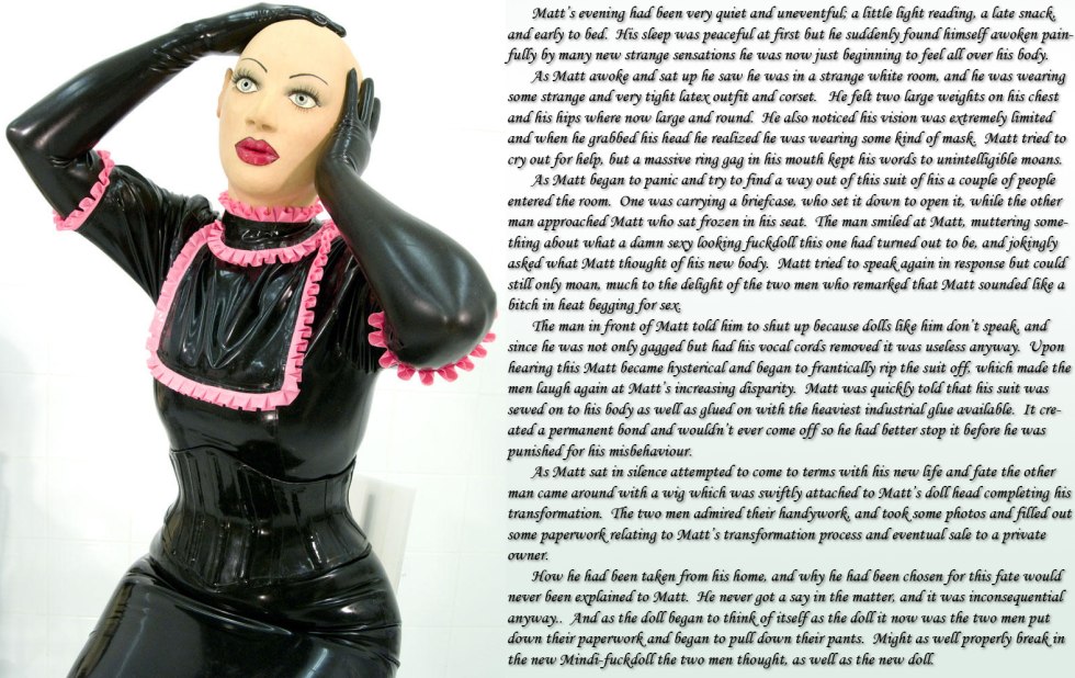 Latex suit doll bdsm