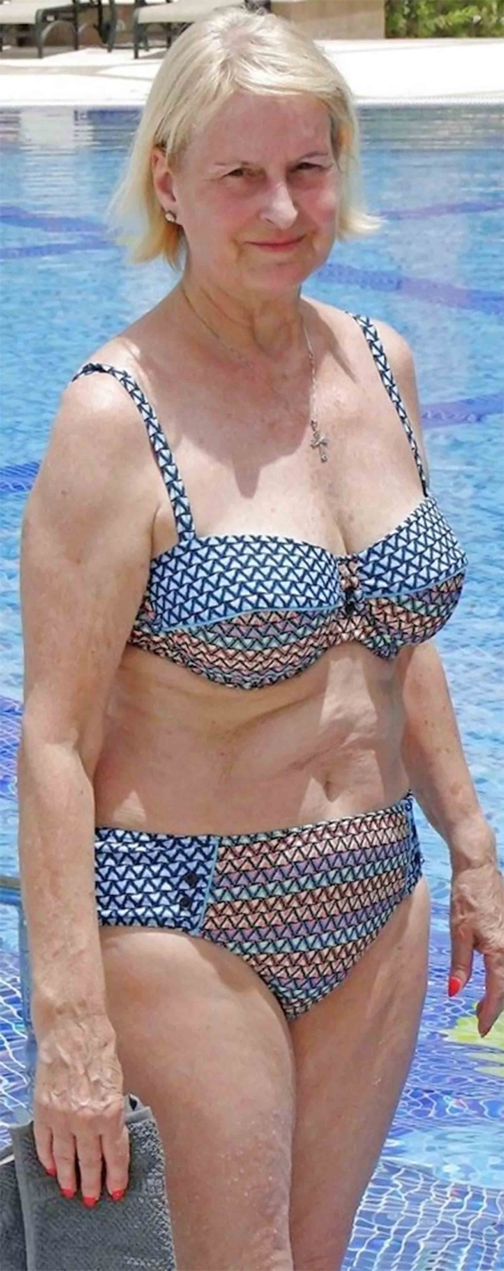 Naked old women in swimsuits
