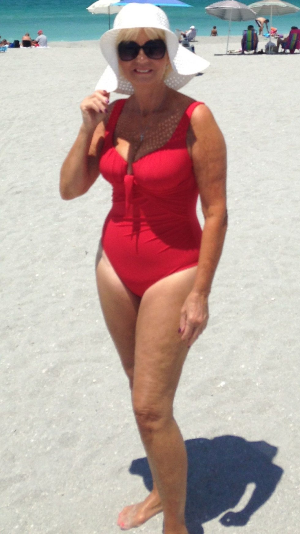 Granny in a swimsuit