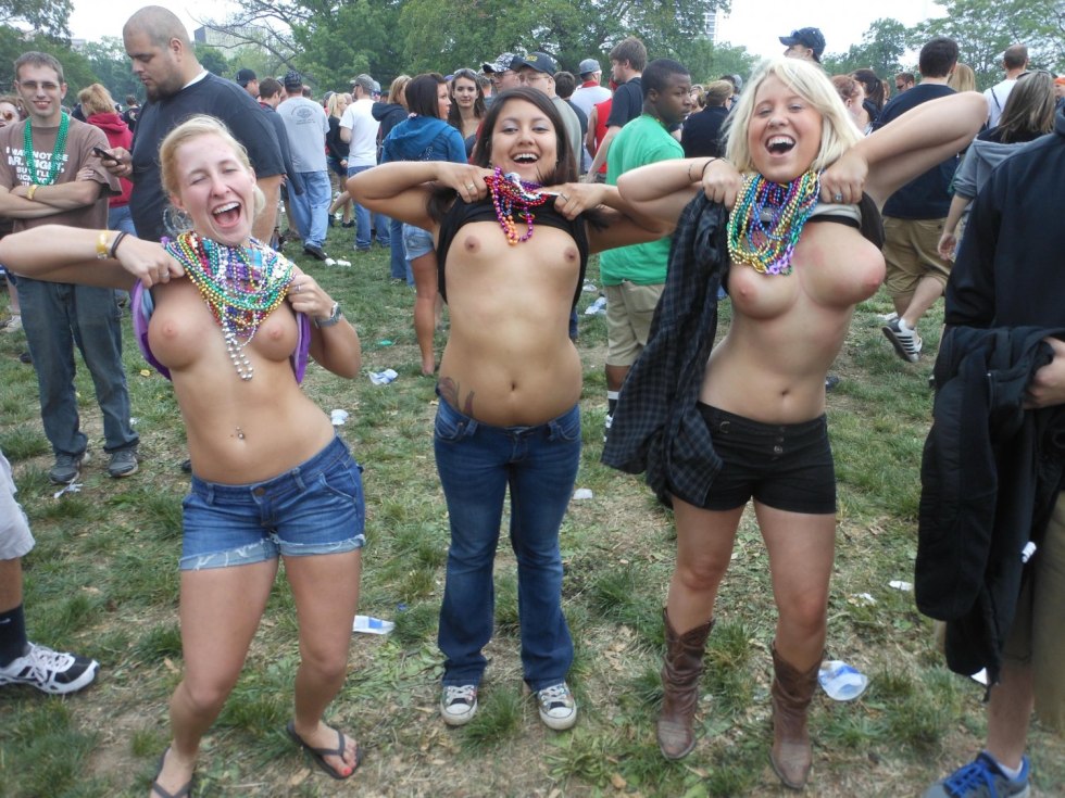 Beautiful breasts in public