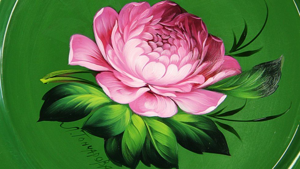 Zhostovo flowers peony