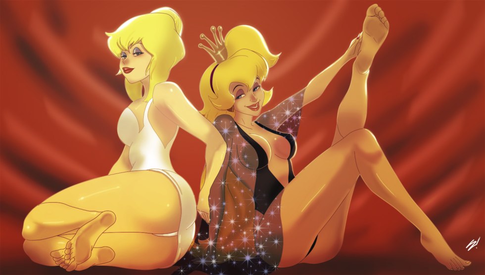 Winter bathing girls