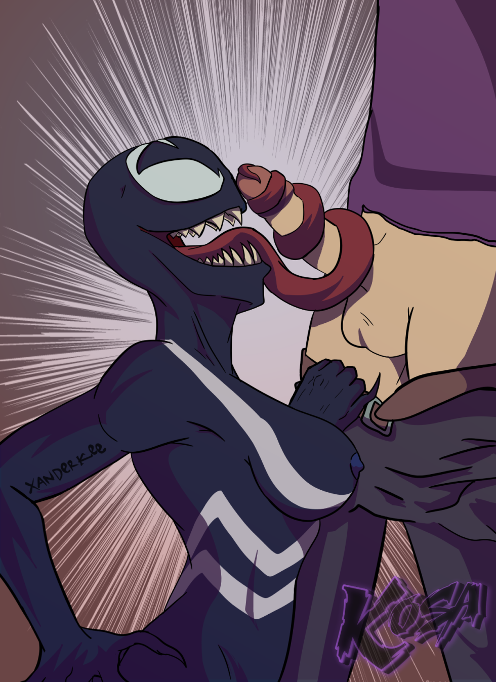 Black Widow and Venom Hentai