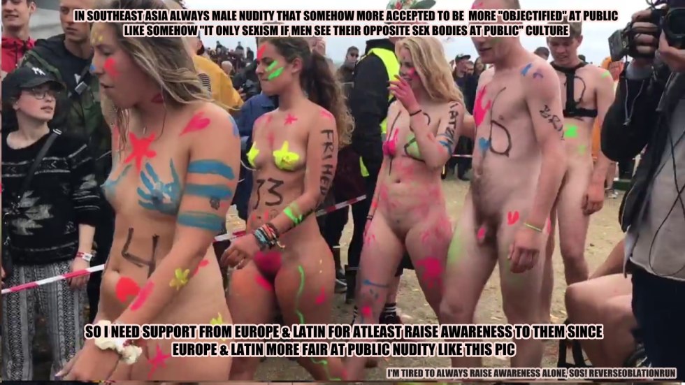 Naked women at the festival