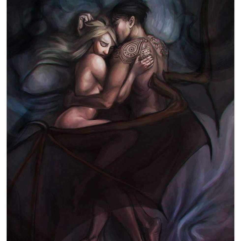 Girl in the arms of a demon