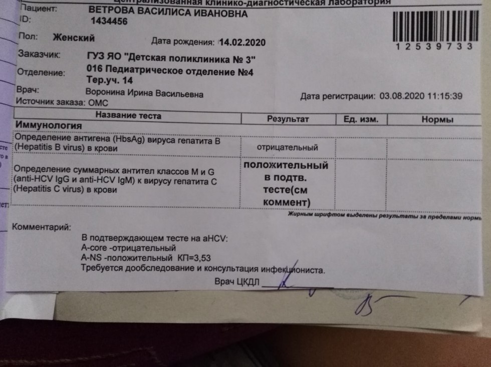 Hepatitis B analysis