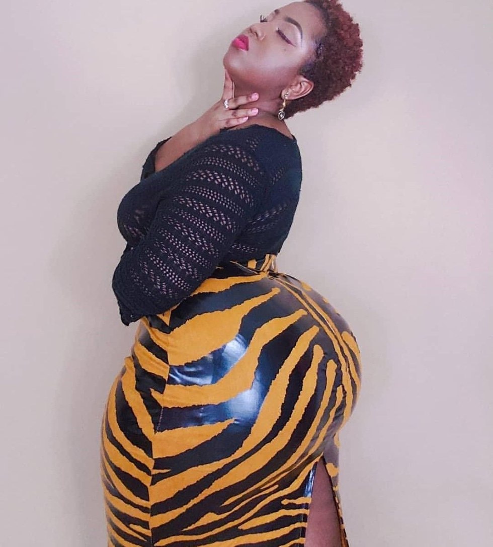 Jinx Meaz in a short dress