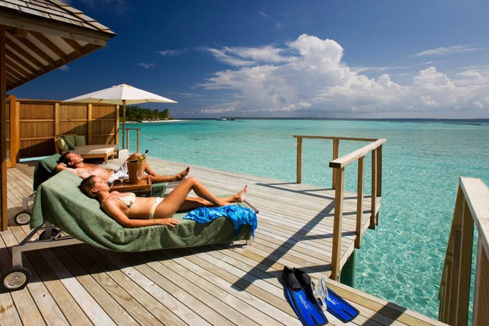 Pair in Bungalo in the Maldives