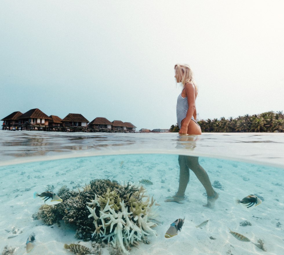 Girl in the Maldives