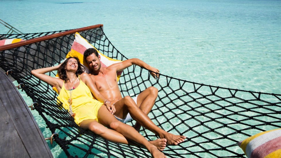 In the Hotel of the Maldives naked