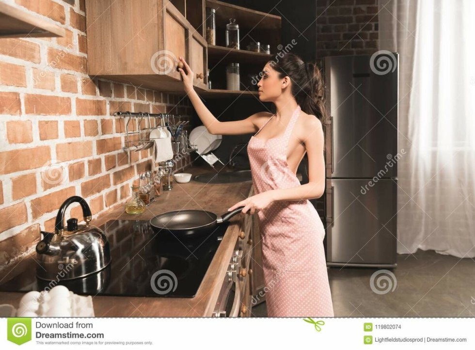 Naked in the apron photo