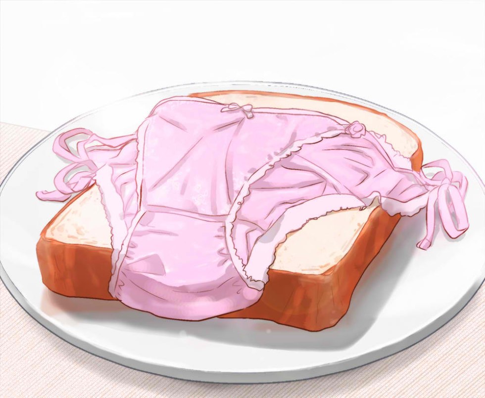 Girl with dumplings in the store