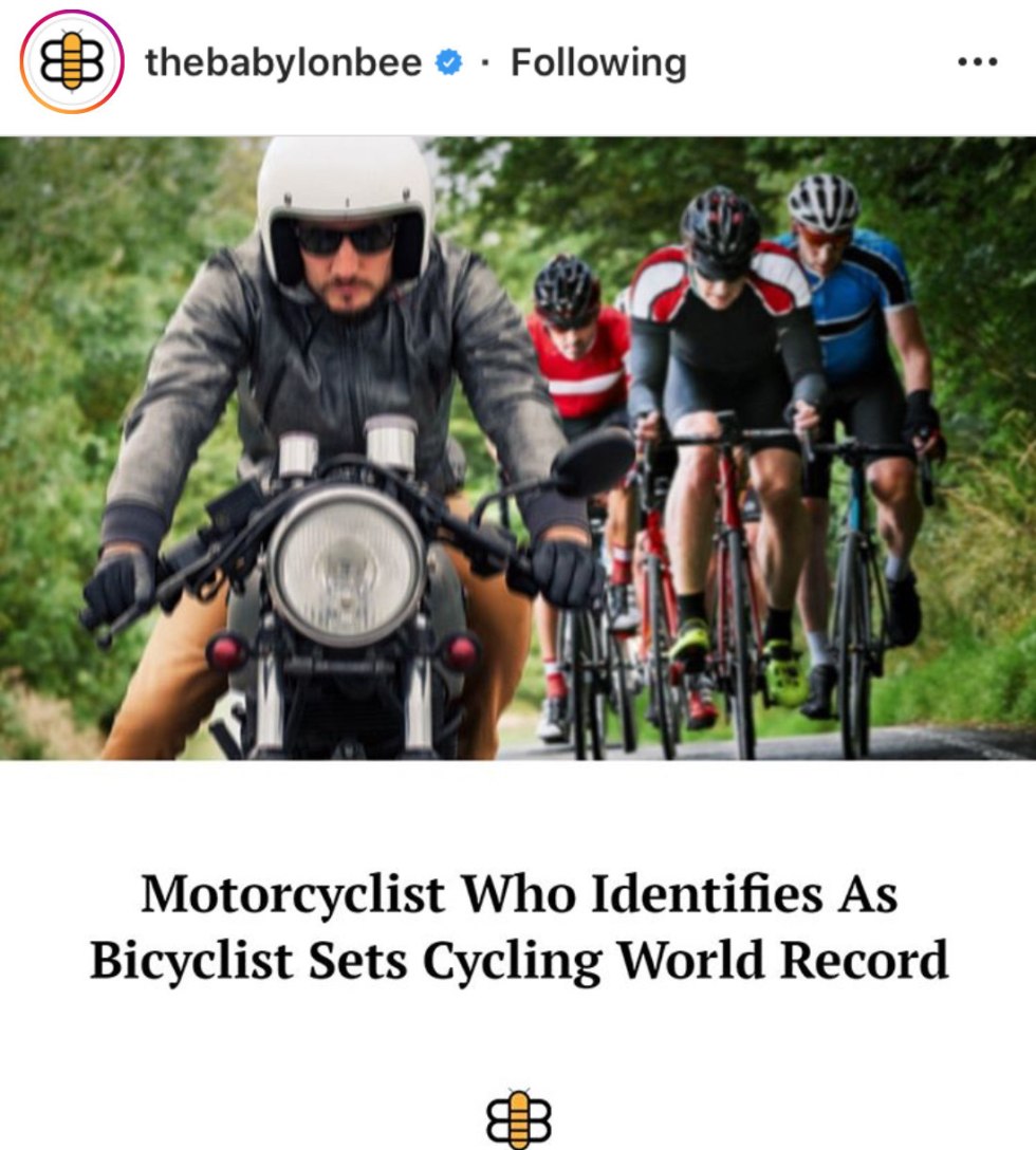 The biker of the average physique