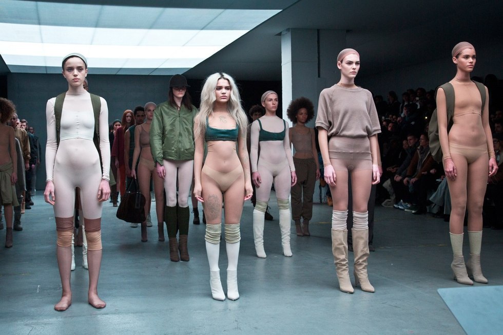 Naked catwalk models