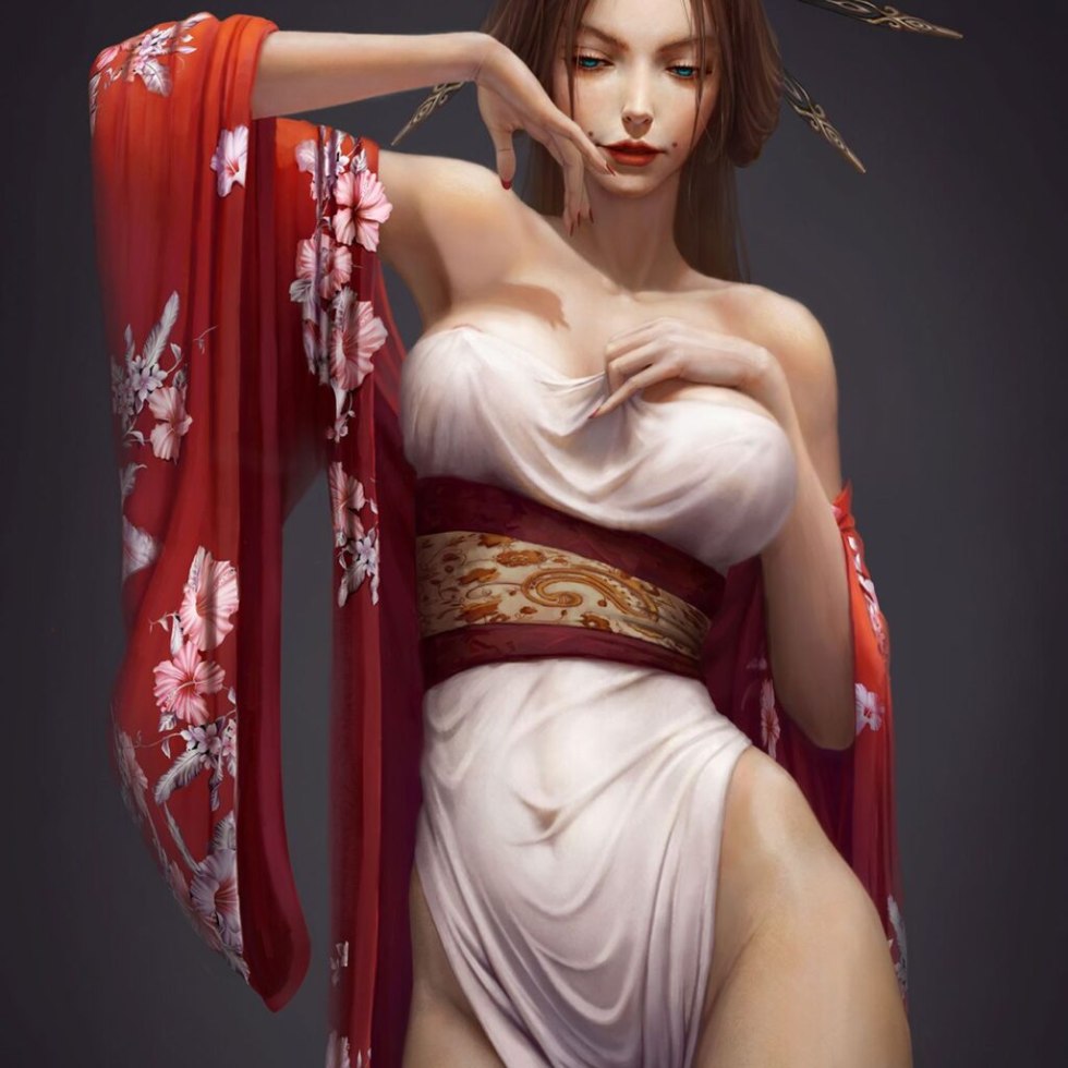 Girl in a dress fantasy