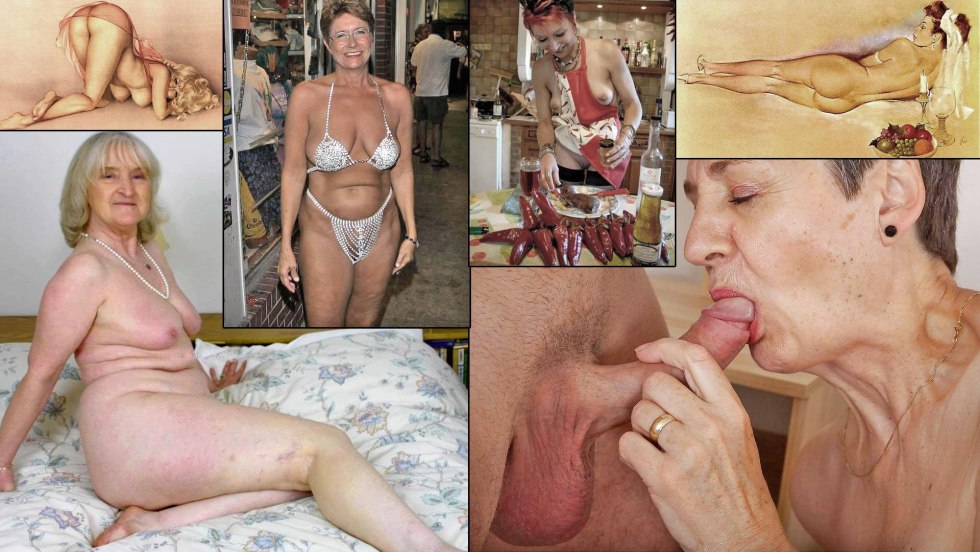 Naked women 50 years in the garden