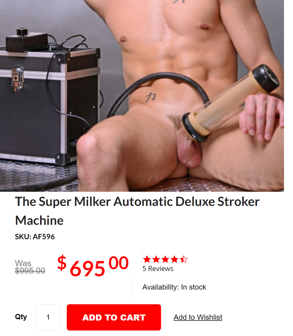 BDSM Milking Machine Little Boy Penis