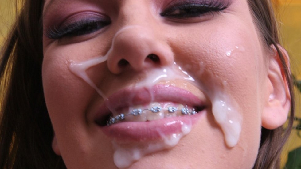 Girls with braces Cumshot