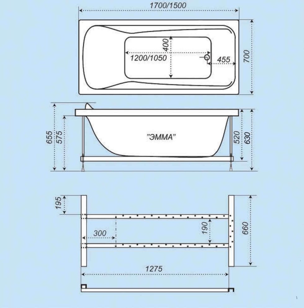 Bath Titon Catherine 170x70
