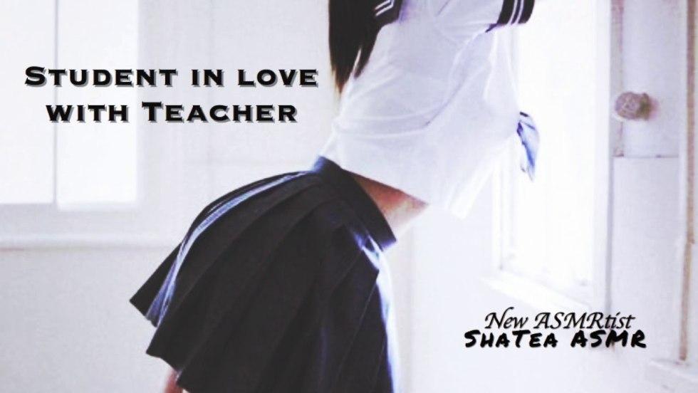 Brunette in a short skirt without panties