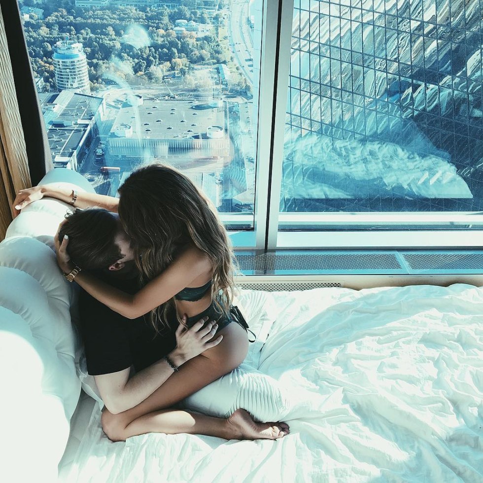 Sleep together in an embrace